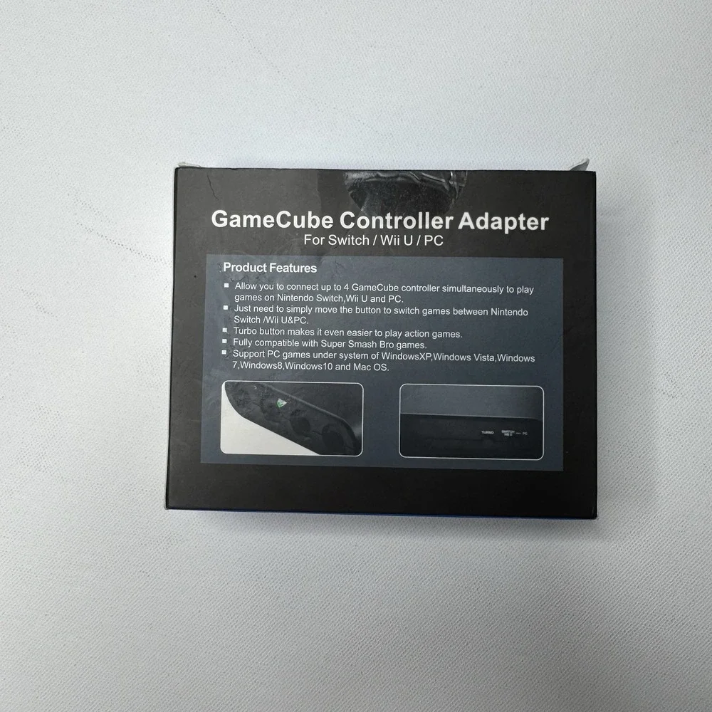 New GameCube Controller Adapter 4 Port For Nintendo Switch Wii U & PC USB TURBO